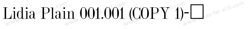Lidia Plain 001.001 (COPY 1)字体转换